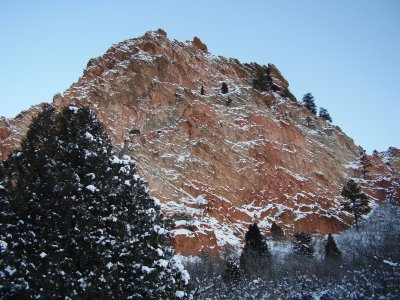 Snow covered rocks