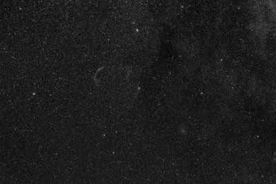 Veil nebula - Wide field b/w view