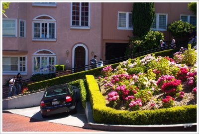 Slope on Lombard Street