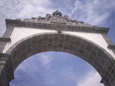 Another perspective of the Sister City Arches.