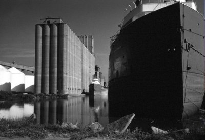 Grain Elevators and Freighters, Superior, WI