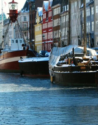 Nyhavn canal in winter