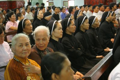 Old ladies attending