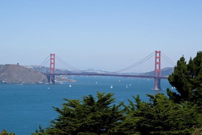 Golden Gate Bridge seen from the Legion of Honor Museum