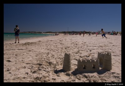 Christmas castles in the sand