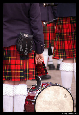 Pipe band drummers