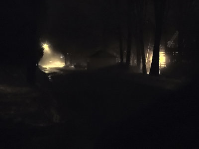 Rain, fog, and snow #3 (revised) - The old garage.