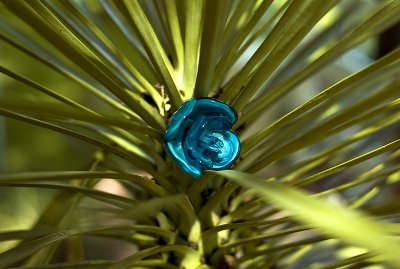 Botanical with Glass Flower