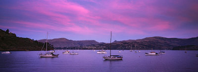 Cass Bay sunset, Lyttelton Harbour, Canterbury, New Zealand