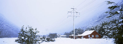 Arthurs Pass in the snow, Canterbury, New Zealand
