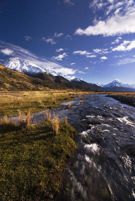 Ben Ohau Range and Mt Cook, Canterbury, New Zealand