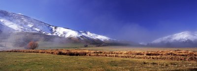 Clearing fog, Northern Southland, New Zealand