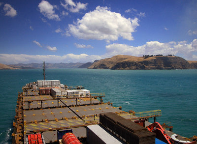 Arrival off Godley Head, Lyttelton, New Zealand