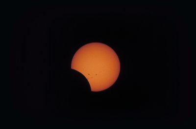 Partial eclipsed sun, Zimbabwe, 2001
