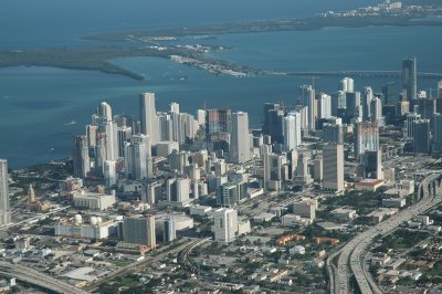Downtown Miami fra flyveren