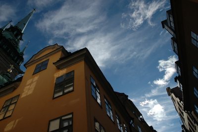 August sky, Gamla Stan, Stockholm