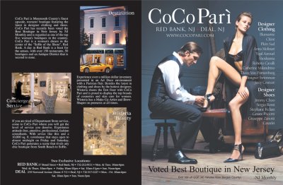 CoCo Pari 2 Page spread in NJ Monthly Magazine