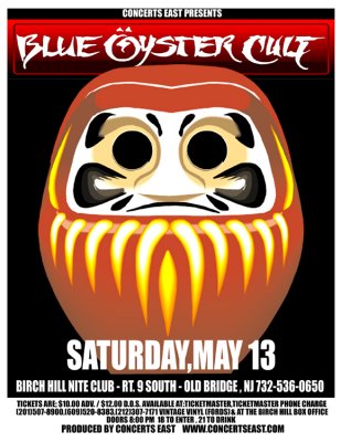 Blue Oyster Cult Poster for Concerts East