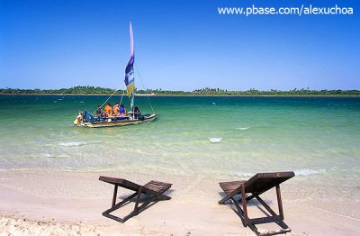 Lagoa Paraíso com jangada