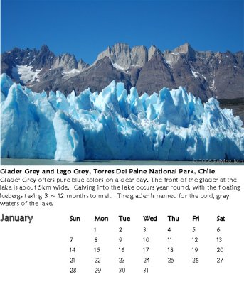 Glacier Grey and Lago Grey, Torres Del Paine National Park, Chile