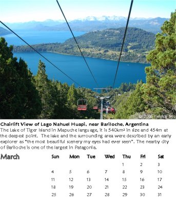 Chairlift View of Lago Nahuel Huapi, near Bariloche, Argentina