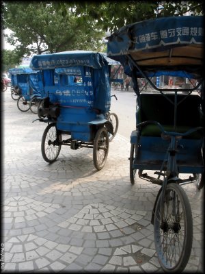 Rickshaws are the way to go about the village