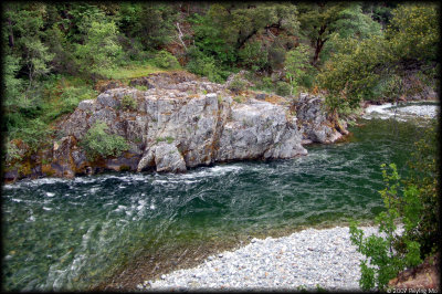 Clear and calm water of the Cal Salmon River