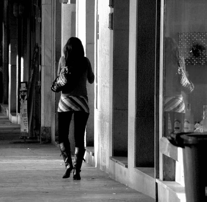 Girl in the arcade