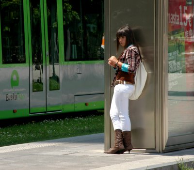 Wating for the tram - Bilbao
