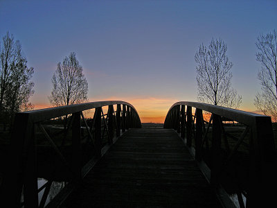 Pedestrian Bridge at Sunrise