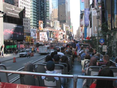 Tour Bus view of Times Square