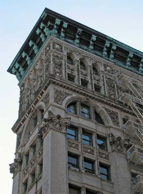 Looking up at architechtural details