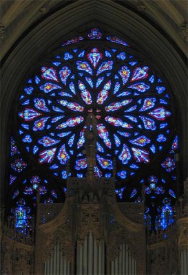 Rose window at St. Pat's