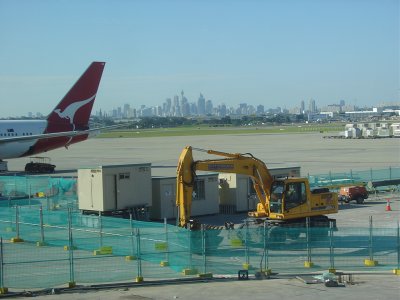 Sydney view from international terminal