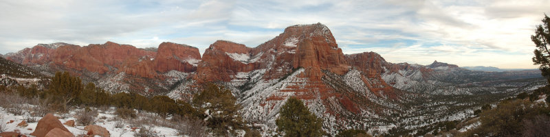 Panaroma of Mountains and Valleys