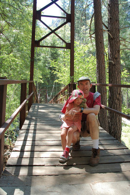 Emma and Daddy on a Suspension Bridge