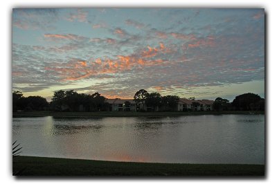 Sunset across the lake.