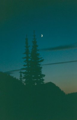 Crescent Moon Sunset, Montana