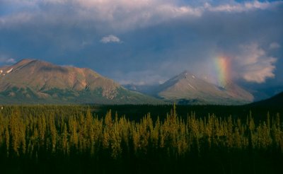 Rainbow over Alaska Range