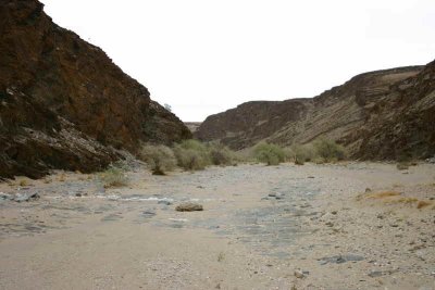 Crossing a dry river bed, Namib-Naukluft desert