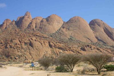 The outlying tops of Spitzkoppe