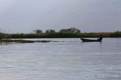 A local fisherman on the Kavango River