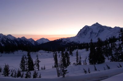 Sunrise from Mt. Baker Lodge