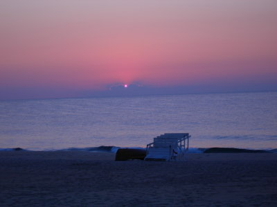 Lifeguard Stand at Sunrise 2 Sea Girt-NJ 2006.JPG