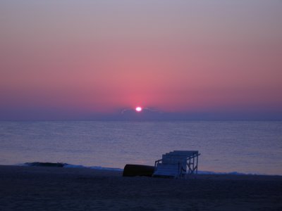 Lifeguard Stand at Sunrise 4 Sea Girt-NJ 2006.JPG