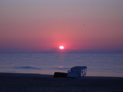 Lifeguard Stand at Sunrise 7 Sea Girt-NJ 2006.JPG
