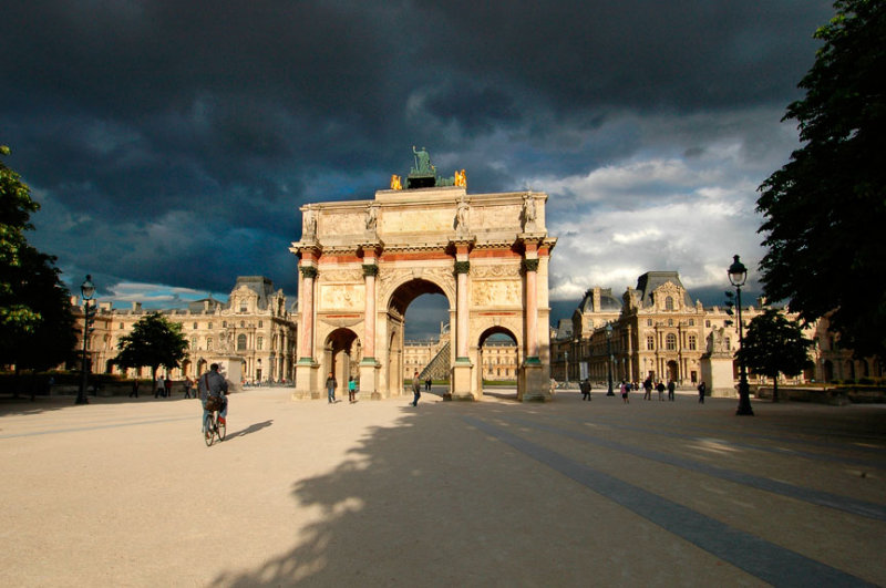 Stormy skies above the Louvre