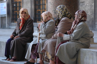 Muslim Women at Blue Mosque