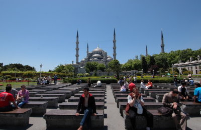 Benches & Blue Mosque