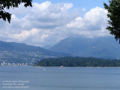 Stanley Park and Vancouver's North Shore mountains